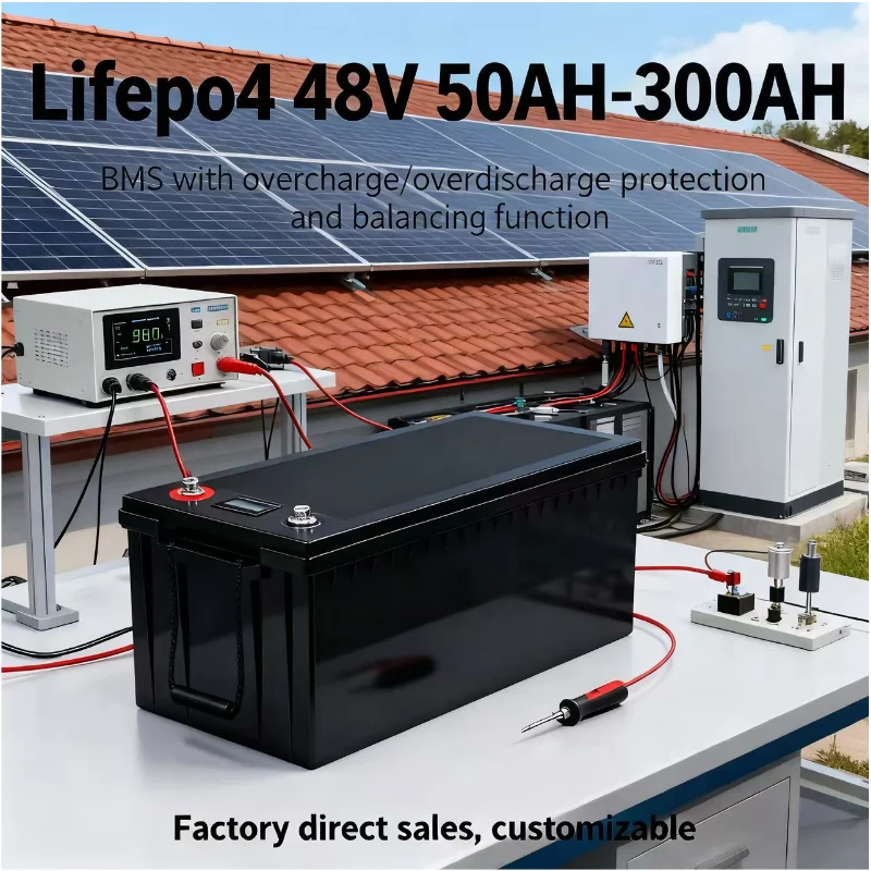 72V 60Ah Lifepo4 Battery Pack - ชุดแบตเตอรี่ LiFePO4 48V 50/100/150/200/300Ah - ระบบตรวจสอบผ่านบลูทูธ,